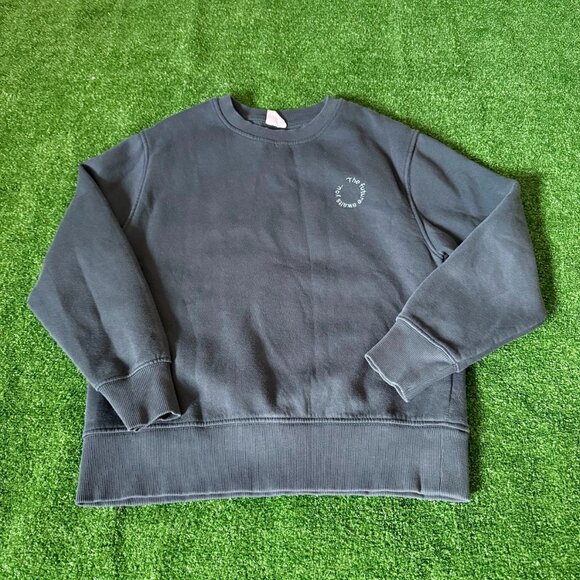 Zara The future awaits you Crew Neck Long Sleeve Gray Sweatshirt Kids Size 11/12 - Picture 1 of 11